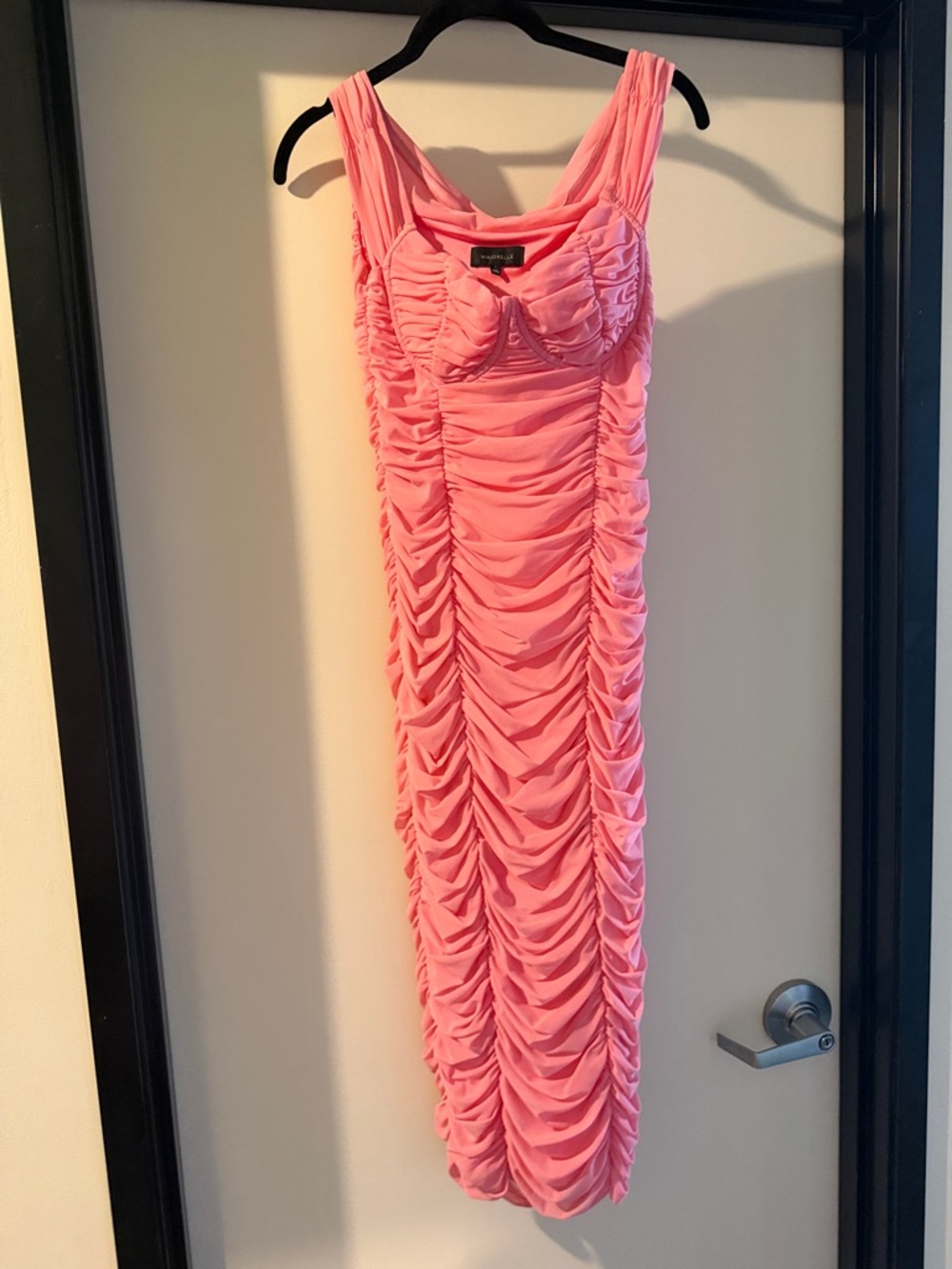 MAJORELLE Pink Ruched Maxi Dress